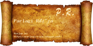 Parlagi Róza névjegykártya