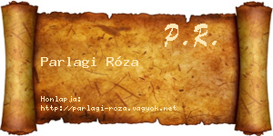 Parlagi Róza névjegykártya
